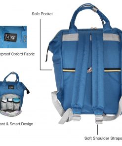 Diaper Bag Backpack Designer Baby Nappy Bag for Girls & Boys Waterproof Travel Backpack for Baby Care, Large Capacity, Stylish and Durable, Blue